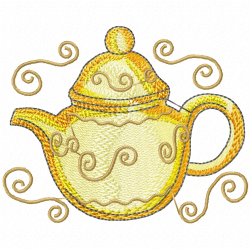 Teapots Embroidery Design 12 Teapots Embroidery Design 12